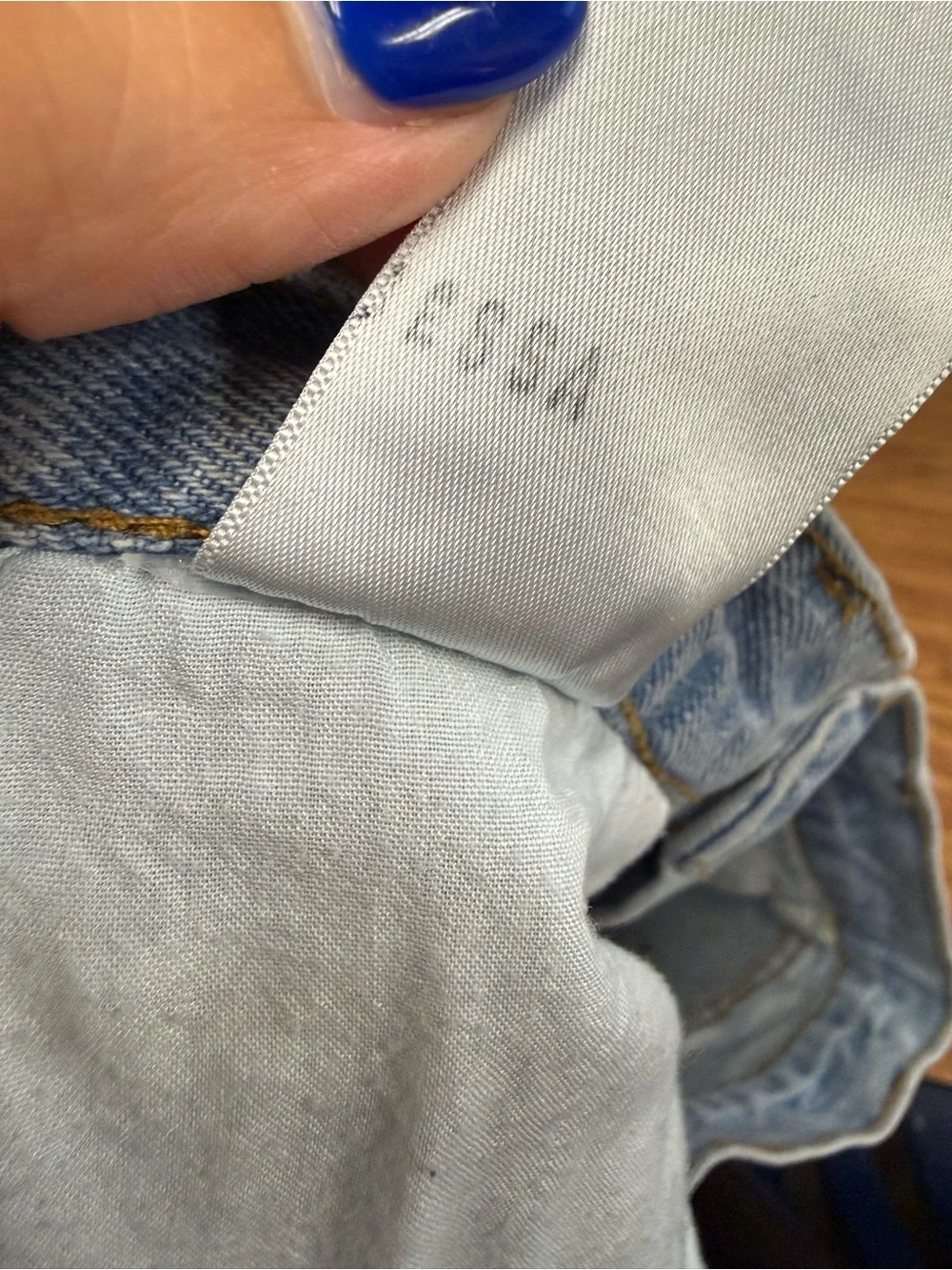 John Galt Jean shorts with intentional distressing and button fly
